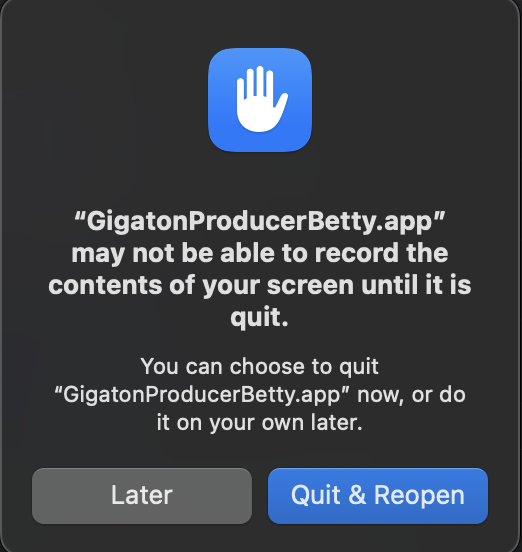 System prompt to allow Producer Betty to connect